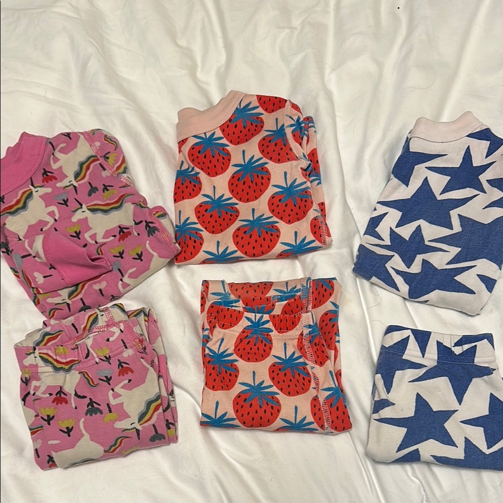 3 sets Hana Anderson pjs. 2 long sleeve, 1 star short sleeve and shorts